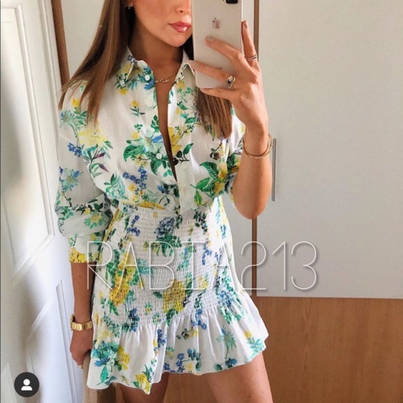 ZARA FLORAL PRINT DRESS - Picture 7 of 16
